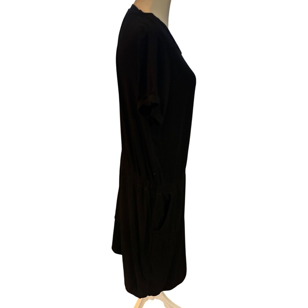 32 Degrees Cool Womens XL Black Short Sleeve Elastic Waist Pocket T-Shirt Dress - Picture 2 of 4